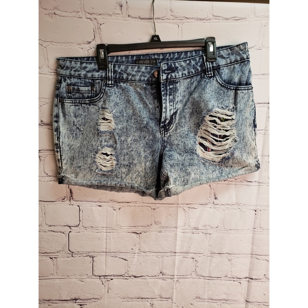 Forever 21+ distressed shorts